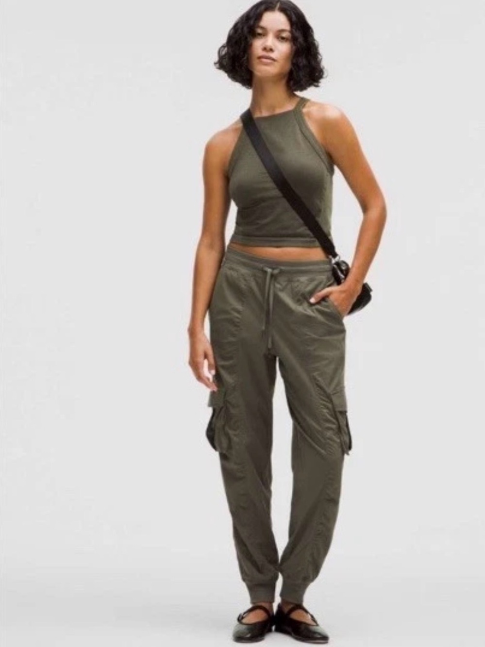 Lululemon NWT Army Green Seamless Training Tank Top Strappy Racerback Size 8